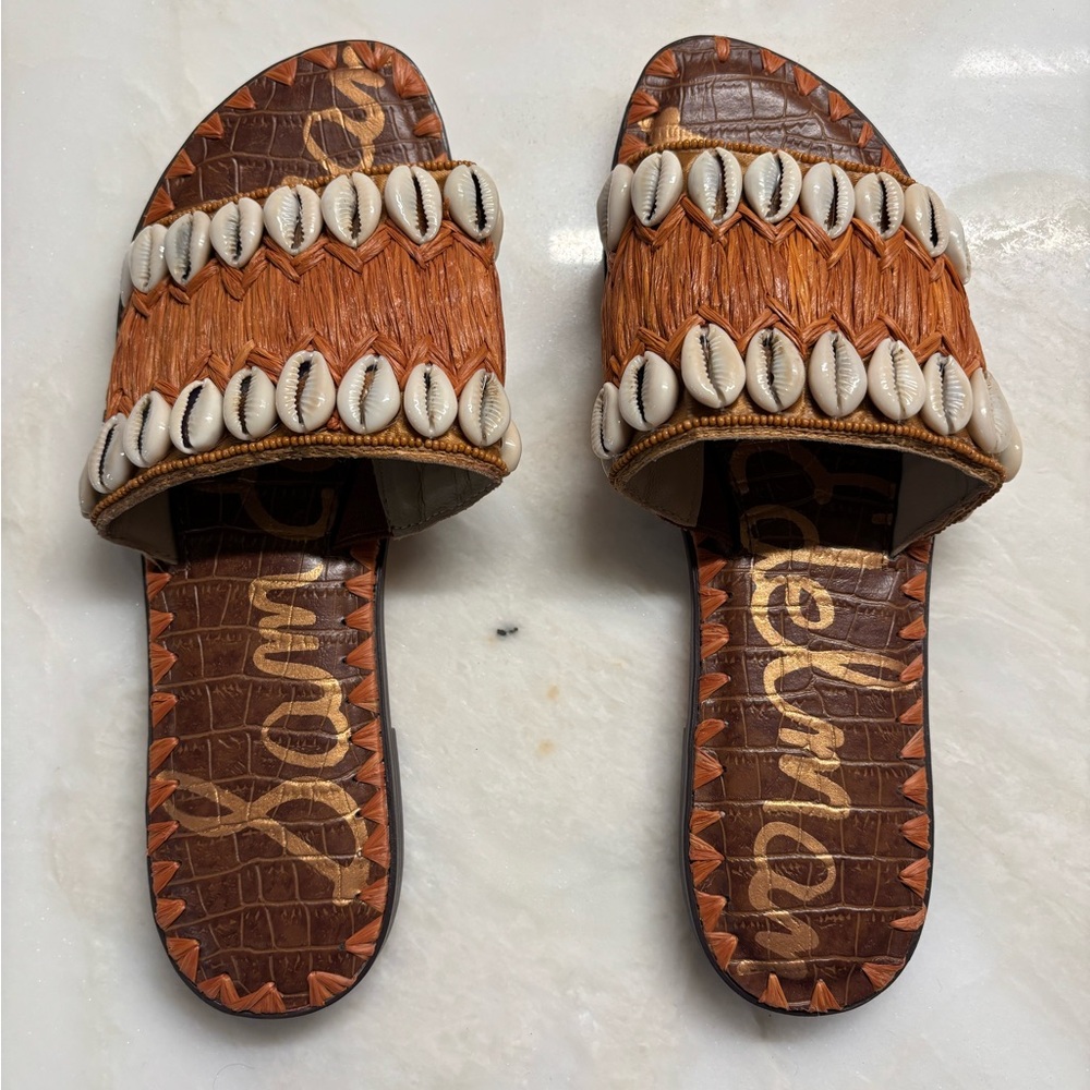 Sam Edleman Gale Shell Woven Slides